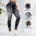 Watercolor Print High-Waisted Leggings