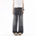 Vintage Blue Knife-Edge Denim Jeans for Men