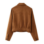 Suede Jacket & Skirt Set - Best for Autumn & Winter