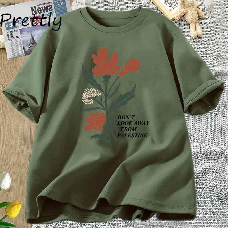 Women's Floral Graphic Cotton T-Shirt | District Hurd Limited
