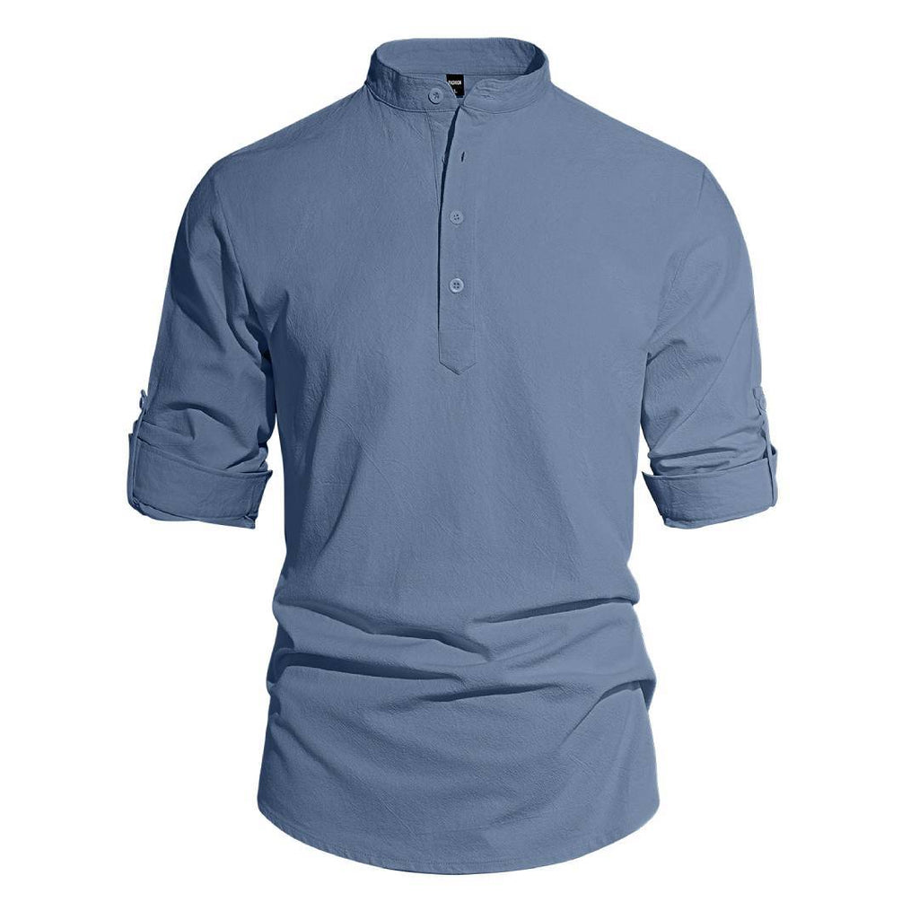Men's Lightweight Long Sleeve Button-Down Shirt