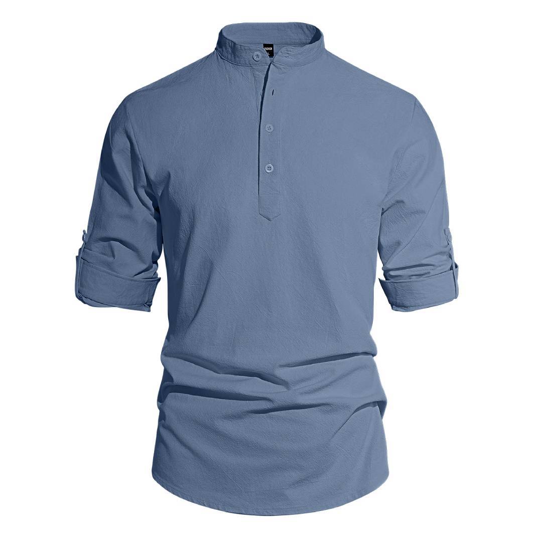 Men's Lightweight Long Sleeve Button-Down Shirt