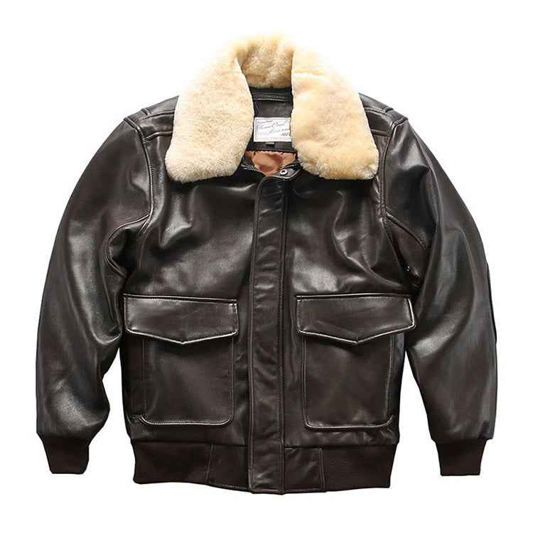 Men's Sheepskin Aviation Leather Jacket | District Hurd Limited