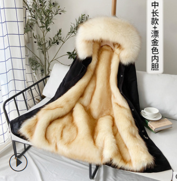 Men's Fur-Hooded Mid-Length Parka Coat | District Hurd Limited