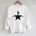 Music graphic printed women's fleece hoodie