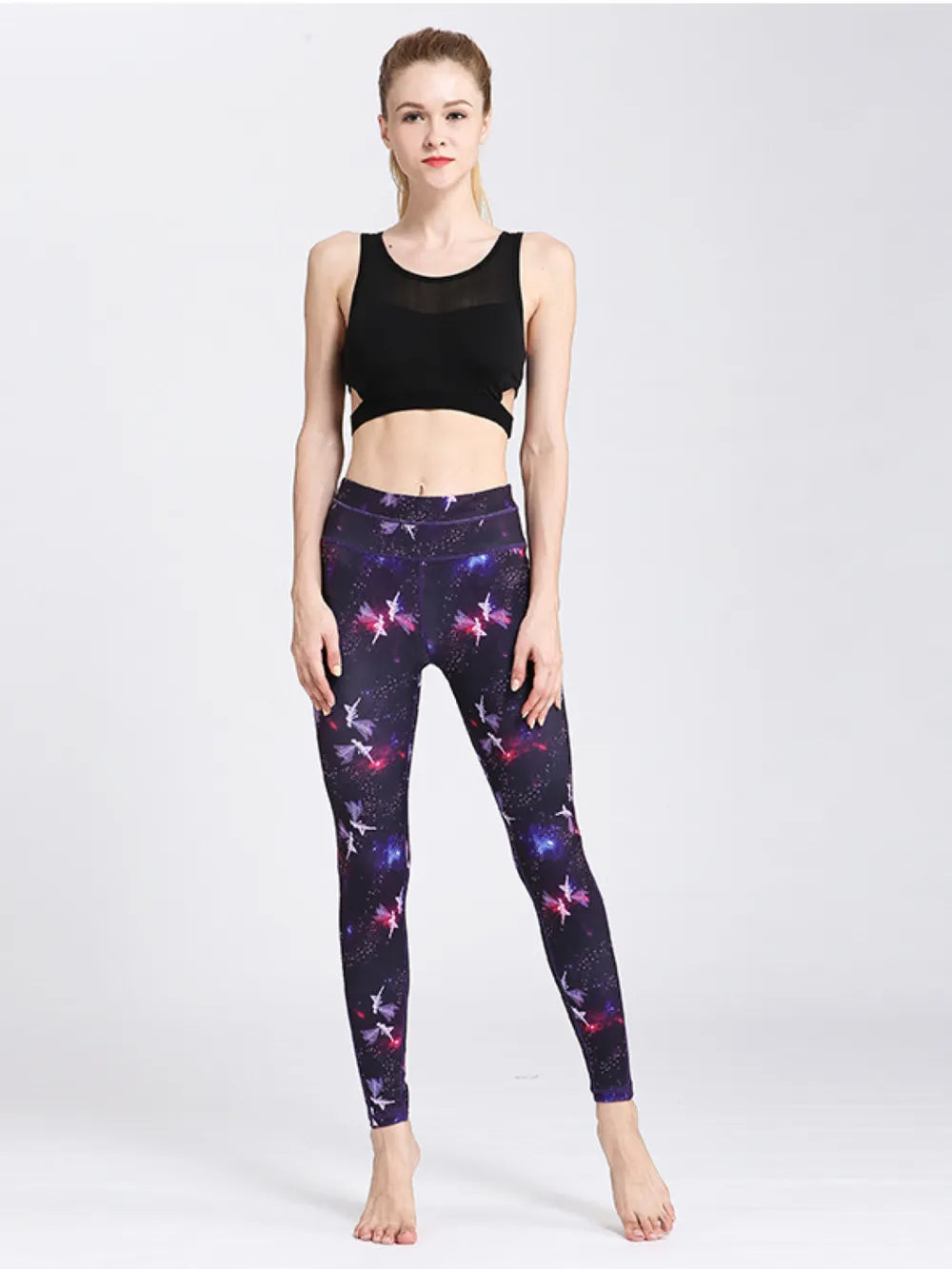 Printed High Waist Leggings for Active Wear