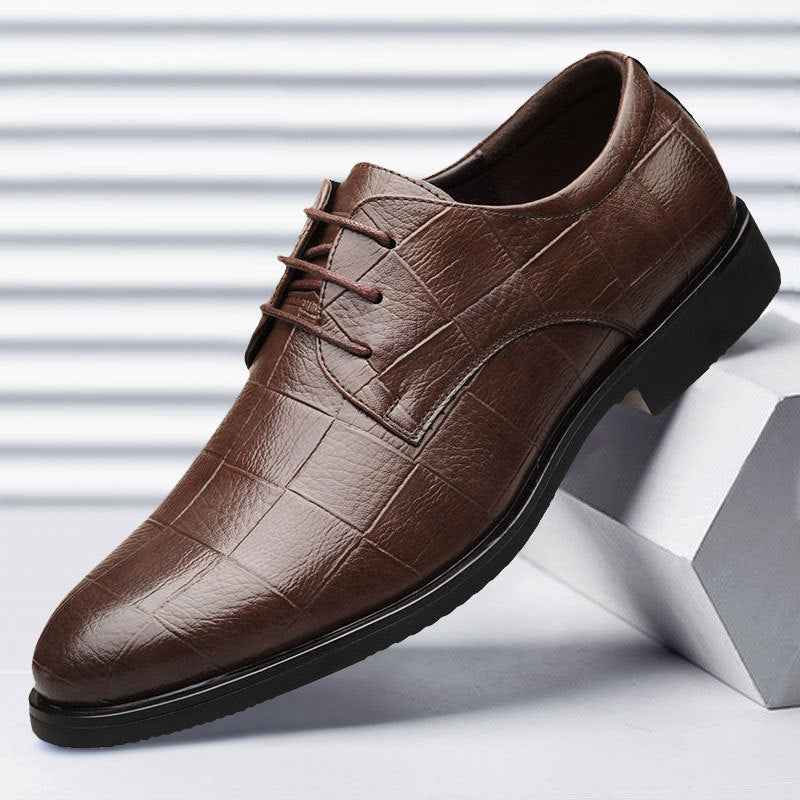 Men's Checkered Leather Oxford Shoes | District Hurd Limited