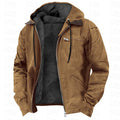 Casual Cotton Jacket with Fleece Lining and Zipper Pockets
