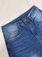 Women's High Rise Rolled Hem Straight Leg Jeans | District Hurd Limited