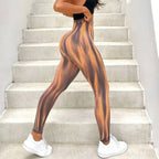 Dyed Aurora High-Waisted Seamless Yoga Pants Tummy Control Fitted Workout Leggings Fitness Pants