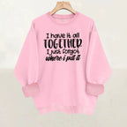 Long sleeved round neck fleece sweatshirt