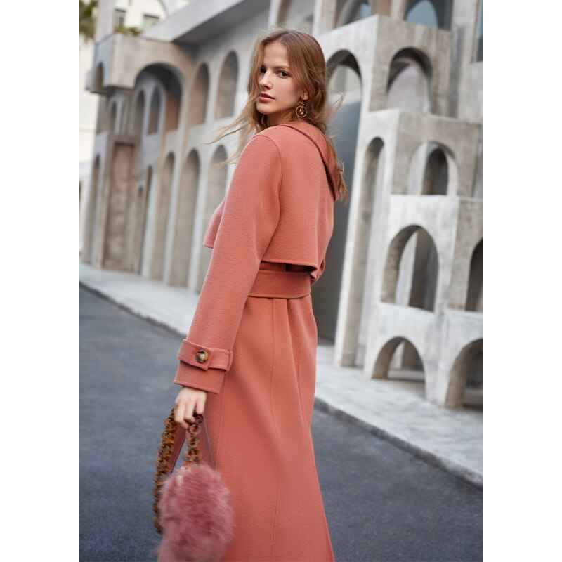 Women's One-Shoulder Double Wool Overcoat | District Hurd Limited