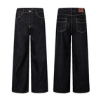 Men Vintage Cleanfit Wide Leg Raw Denim Jeans
