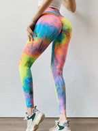 Tie-Dye High Waist Leggings for Active Wear