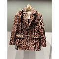 Women's Leopard Print Genuine Sheepskin Leather Jacket | District Hurd Limited