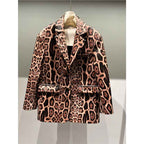 Women's Leopard Print Genuine Sheepskin Leather Jacket | District Hurd Limited