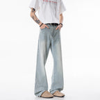 Slim Fit Straight Leg Denim Jeans Men