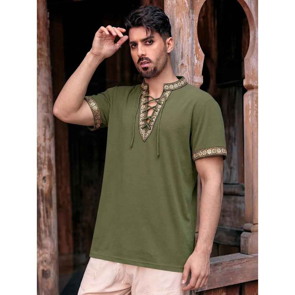 Men's Linen Tie-Up Renaissance Shirt | District Hurd Limited