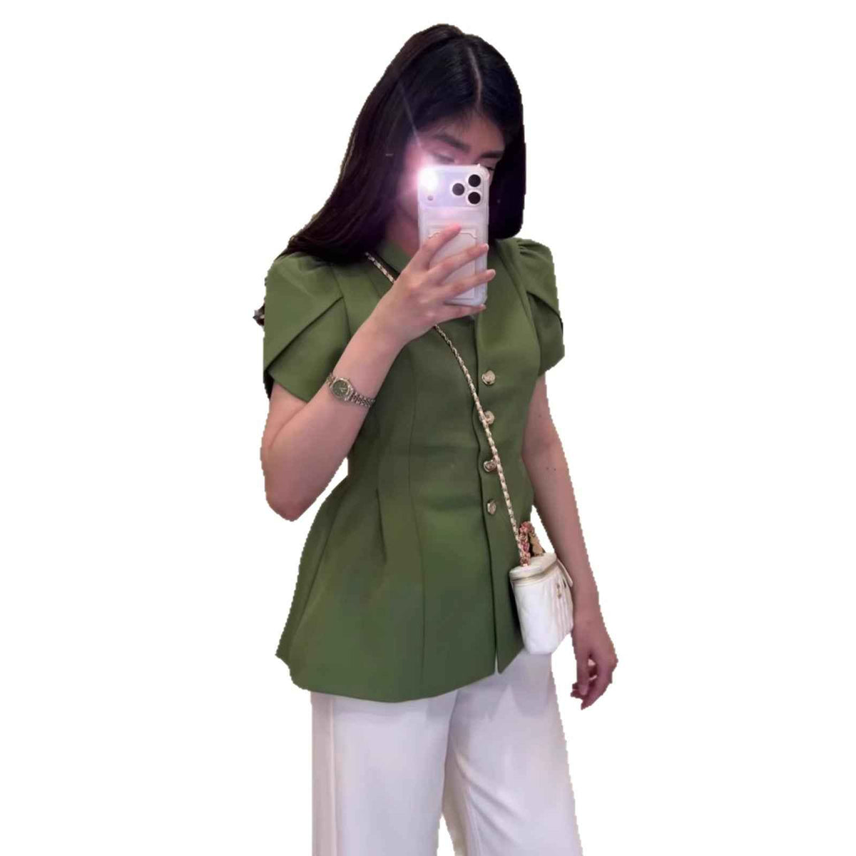 Women's Short Sleeve Lapel Cardigan Top | District Hurd Limited