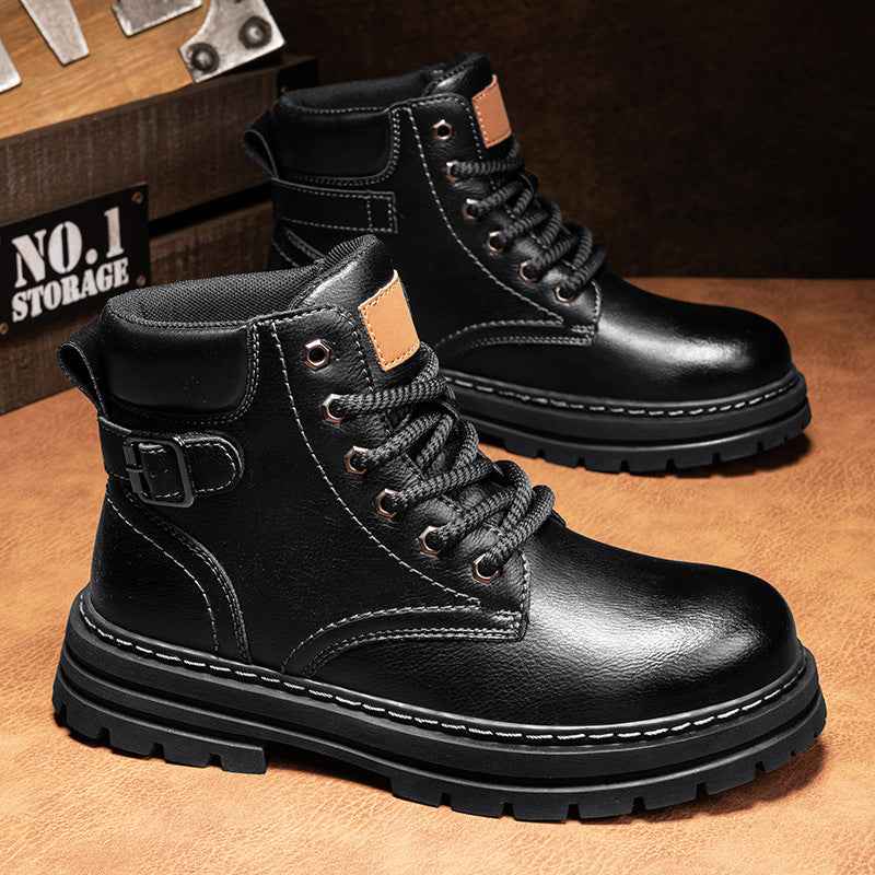 Men's Retro High-Top Leather Martin Boots | District Hurd Limited