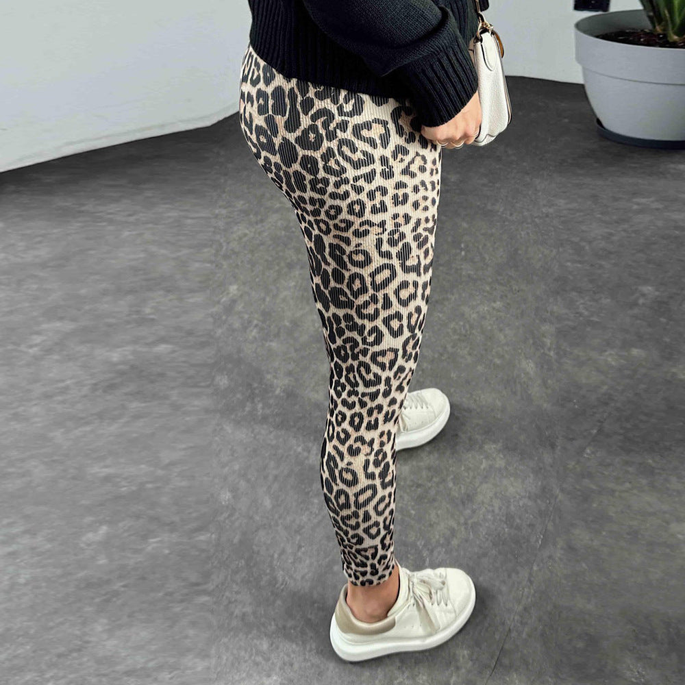 Leopard Print High Waisted Pants