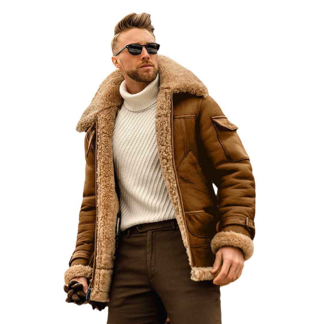 Men's Thickened Faux Fur Lined Winter Jacket | District Hurd Limited