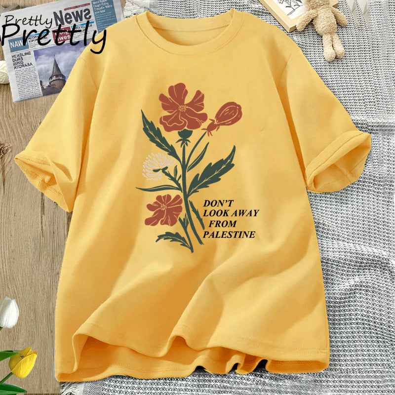 Women's Floral Graphic Cotton T-Shirt | District Hurd Limited