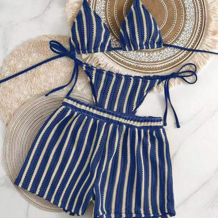High waisted triangular soft bag swimsuit