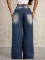 Women's Embroidered Wide Leg Jeans | District Hurd Limited