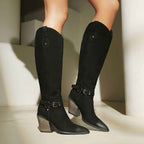 Women's Chunky Heel High-Shaft Western Boots | District Hurd Limited