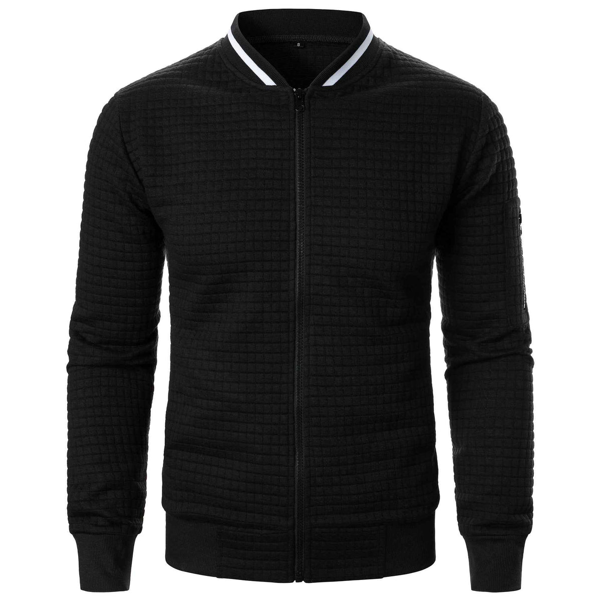 Men's Plaid Zip-Up Stand Collar Sweatshirt Jacket | District Hurd Limited
