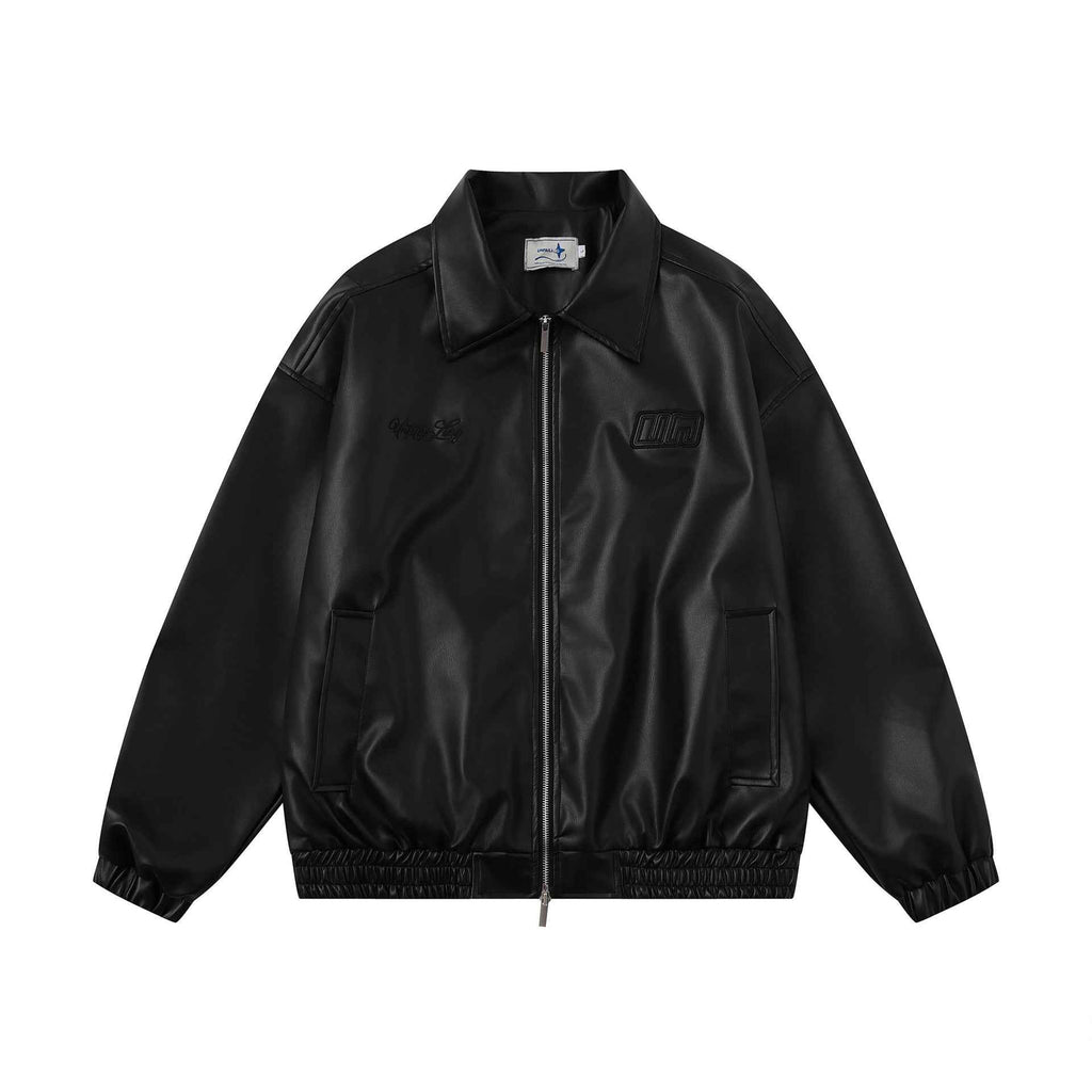 Leather Jacket Unisex – Embroidered Premium Biker Style | District Hurd Limited