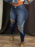 Women's Distressed Skinny Jeans with Pockets | District Hurd Limited