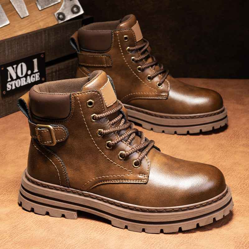 Men's Retro High-Top Leather Martin Boots | District Hurd Limited