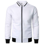 Men's Plaid Zip-Up Stand Collar Sweatshirt Jacket | District Hurd Limited