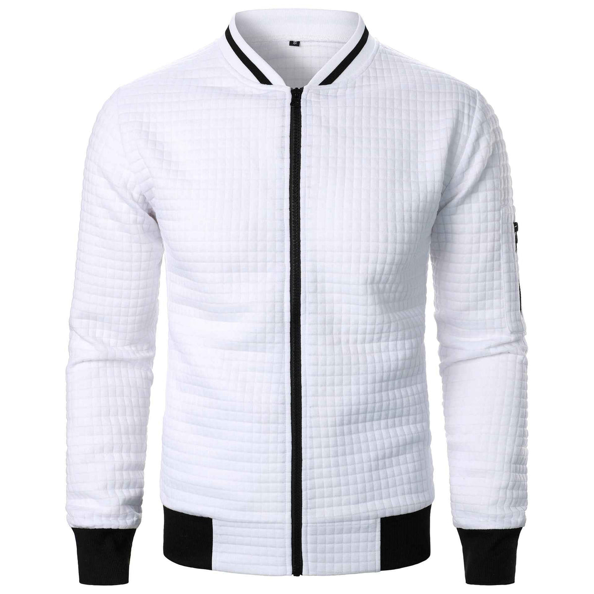 Men's Plaid Zip-Up Stand Collar Sweatshirt Jacket | District Hurd Limited