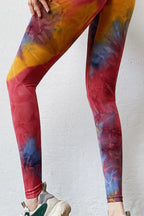Tie-Dye High Waist Leggings for Active Wear