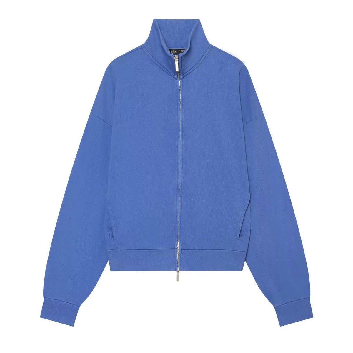Loose zipper hooded sweatshirt jacket+pants set for women