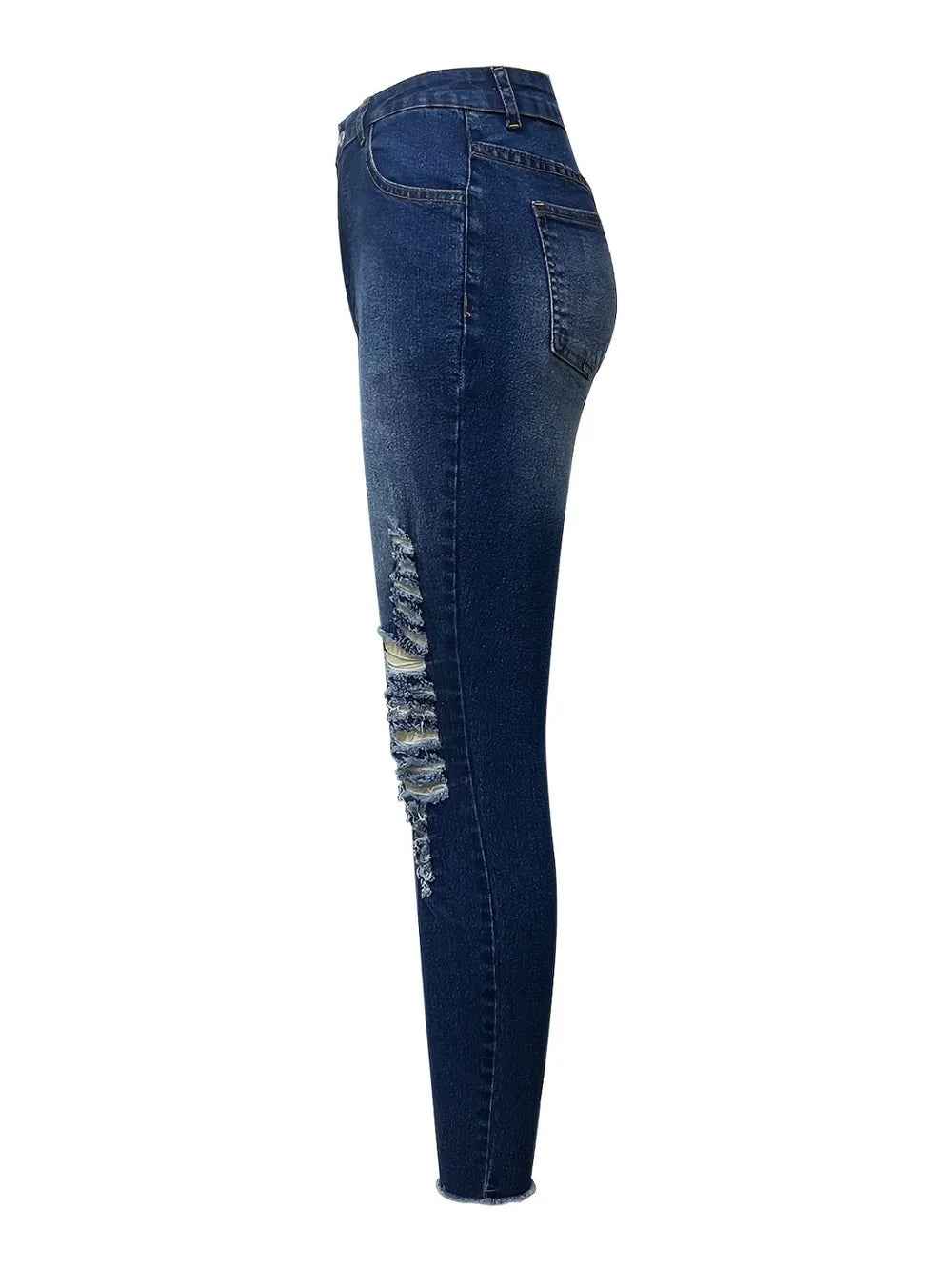 Women's Distressed Skinny Jeans with Pockets | District Hurd Limited