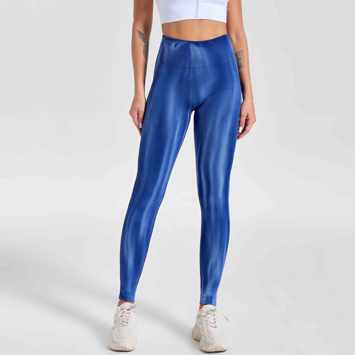 Dyed Aurora High-Waisted Seamless Yoga Pants Tummy Control Fitted Workout Leggings Fitness Pants