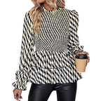Women's Wave Print Hooded Longline Shirt | District Hurd Limited