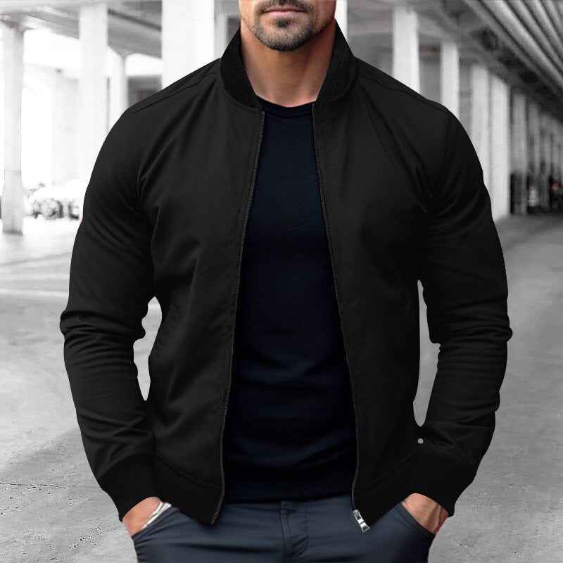 Men's Stand Collar Zip-Up Hoodie Jacket | District Hurd Limited