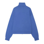 Loose zipper hooded sweatshirt jacket+pants set for women