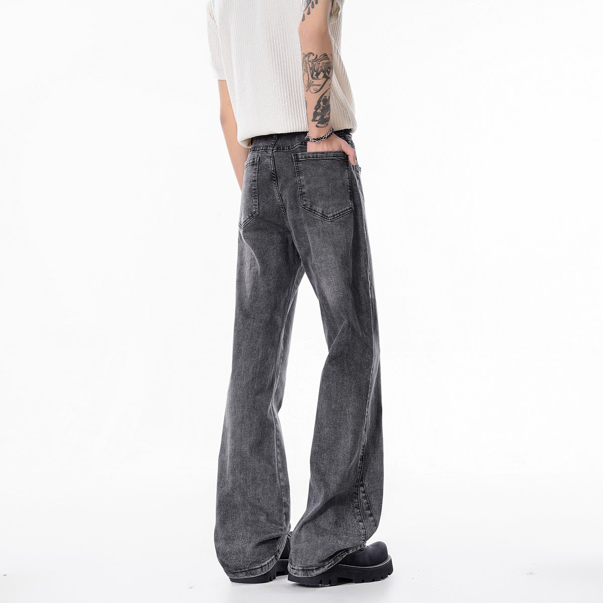 Slim Fit Straight Leg Denim Jeans Men