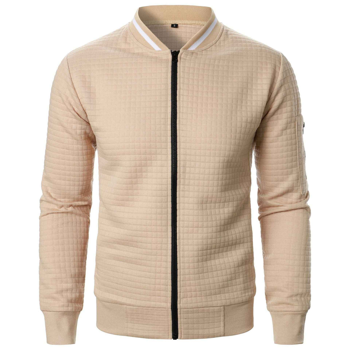 Men's Plaid Zip-Up Stand Collar Sweatshirt Jacket | District Hurd Limited