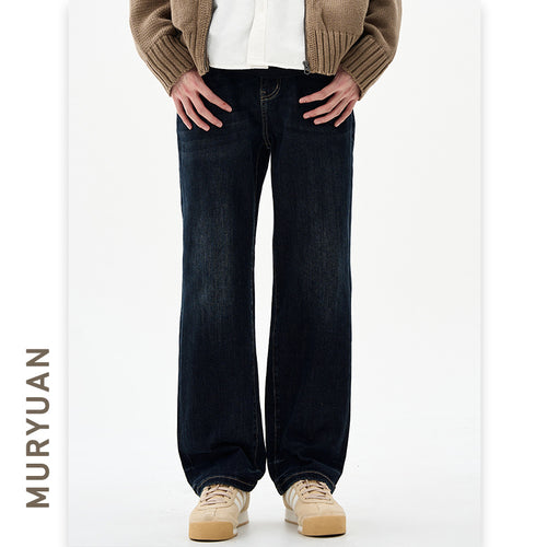 Slim Fit Elastic Denim Pants for Men