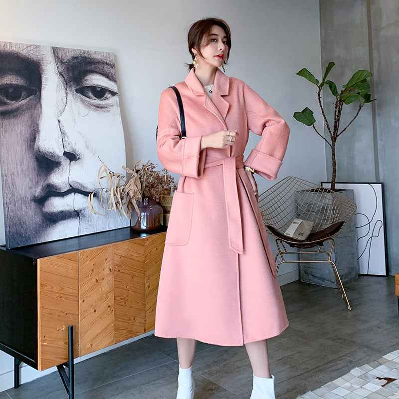Women's Double-Sided Cashmere Wool Coat Windbreaker | District Hurd Limited