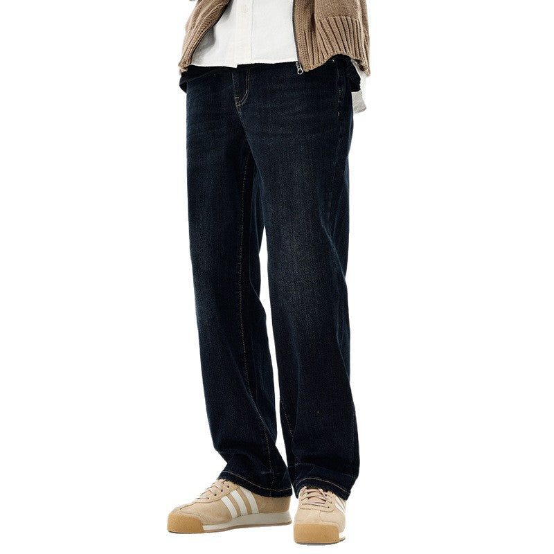 Slim Fit Elastic Denim Pants for Men