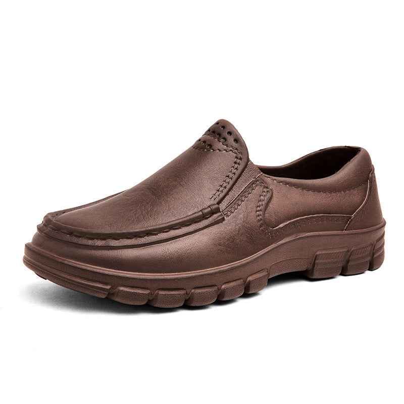 Men's Oil-Resistant Leather Slip-On Driving Shoes | District Hurd Limited
