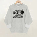 Long sleeved round neck fleece sweatshirt